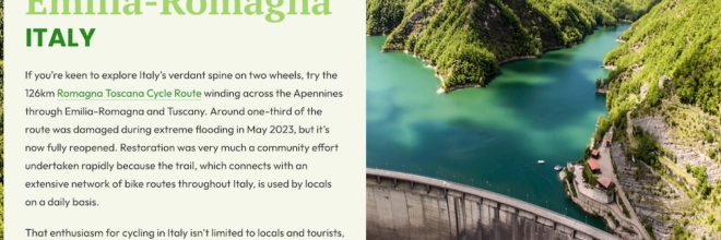 L’Emilia-Romagna e Rimini uniche italiane  nella Travel Green List 2024 della rivista UK Wanderlust